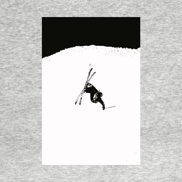 Skier doing a backflip. by Las Vegas Ski & Snowboard Resort Store